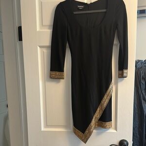 Bebe Black and Gold Women's Dress by Bebe
